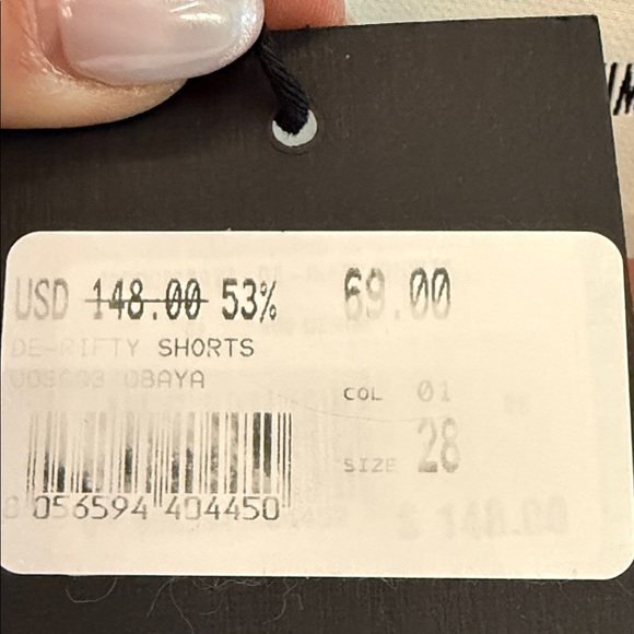 Diesel Logo Print Blue Jean Shorts - Picture 3 of 3